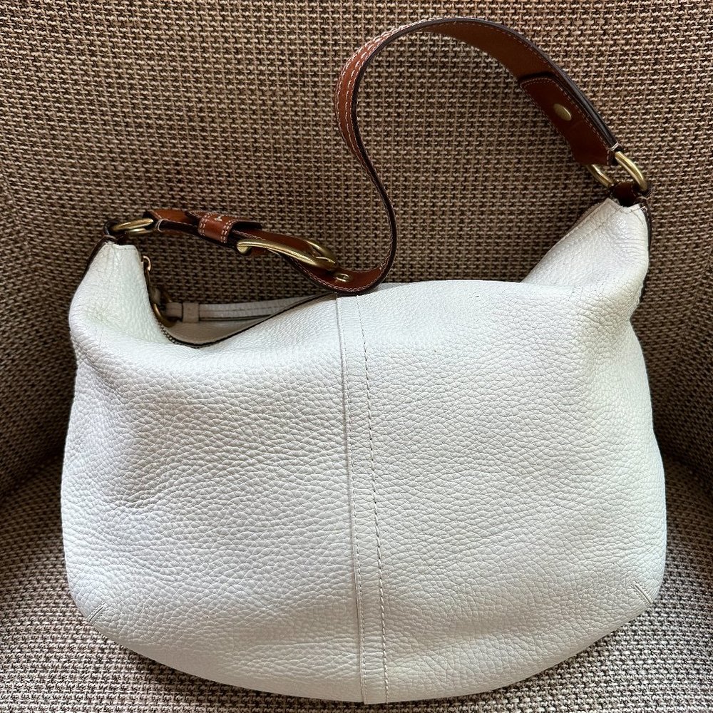 Coach Soho White Pebbled Leather Hobo Bag